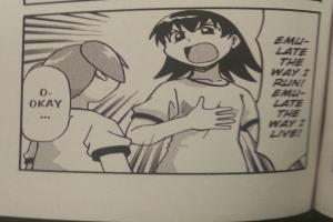 Ein Buch mit Abbildungen von Menschen und Text.