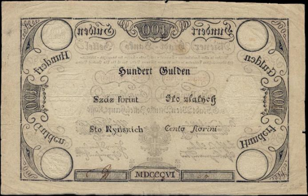 Alte deutsche 100-Pfennig-Banknote mit einem Mann, schwarzem Hintergrund und "100 Pfennig"-Text.