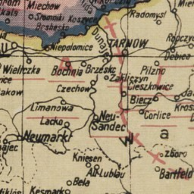Detailierte Karte der Tschechischen Republik während des Zweiten Weltkriegs, die den Konfliktumfang mit beschrifteten Städten, Ortschaften und geografischen Merkmalen hervorhebt.