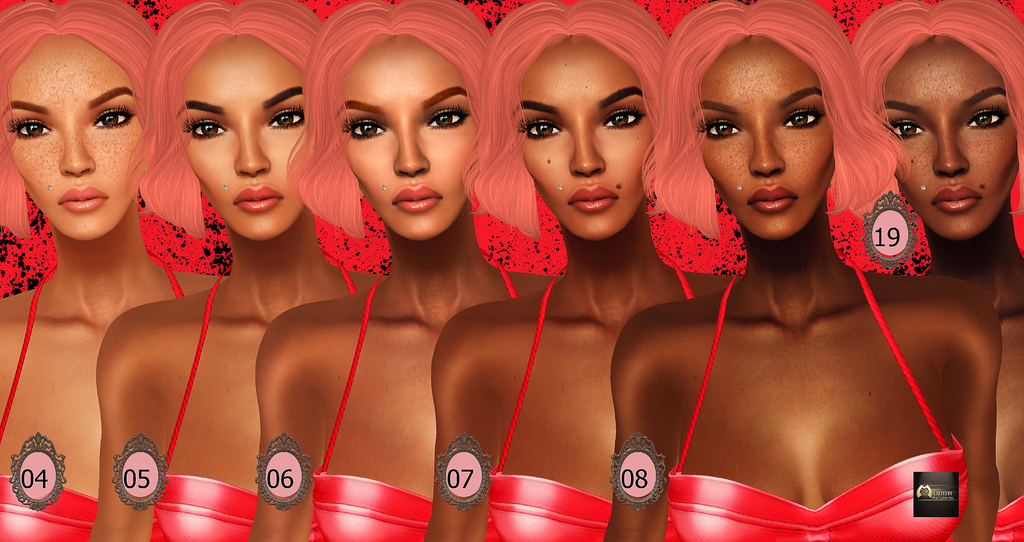 Eine animierte Abbildung mehrerer Frauen, die nebeneinander stehen und einander ähnlich sehen, mit Zahlen von 04 bis 08 und 19 auf ihren Gesichtern.