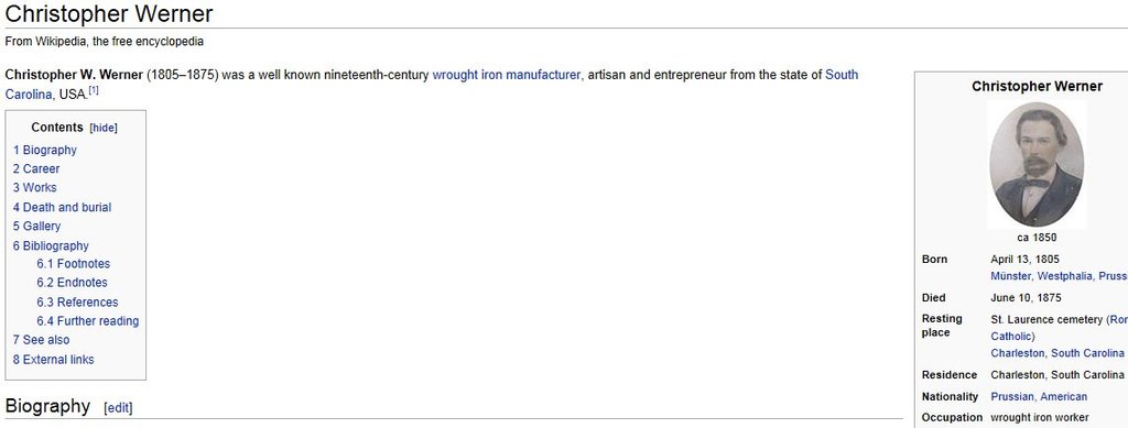 Das Porträt einer Person neben ihrer Biografie und zusätzlichem Text.