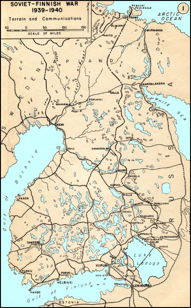 Ein Plakatplan des Sowjetisch-Finnischen Krieges (1939–1940) mit Text, der das Ausmaß des Konflikts und wichtige Ereignisse beschreibt.